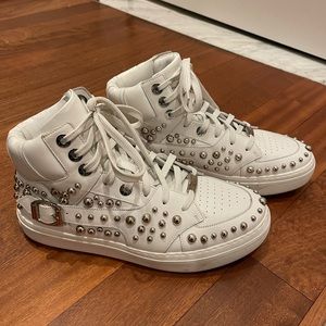 Jimmy Choo studded high top sneaker
